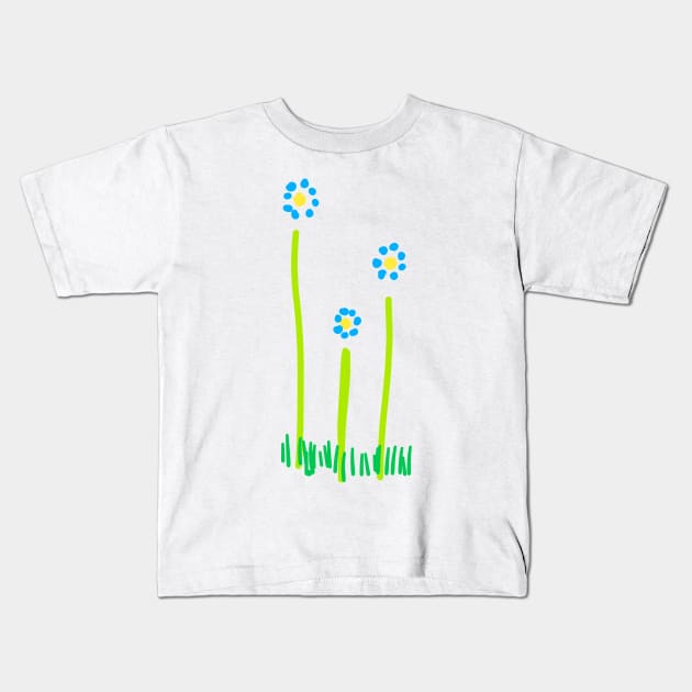 FORGET-ME-NOTS Kids T-Shirt by aroba